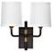 Jamie Young Lawton 12 1/2" High Oil Rubbed Bronze 2-Light Wall Sconce