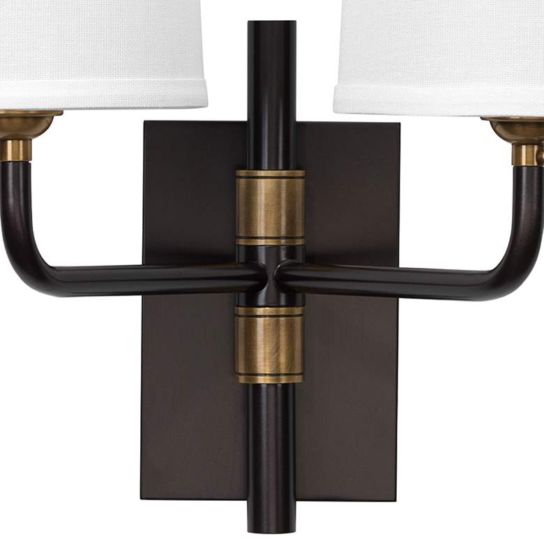 Image 4 Jamie Young Lawton 12 1/2 inch High Oil Rubbed Bronze 2-Light Wall Sconce more views