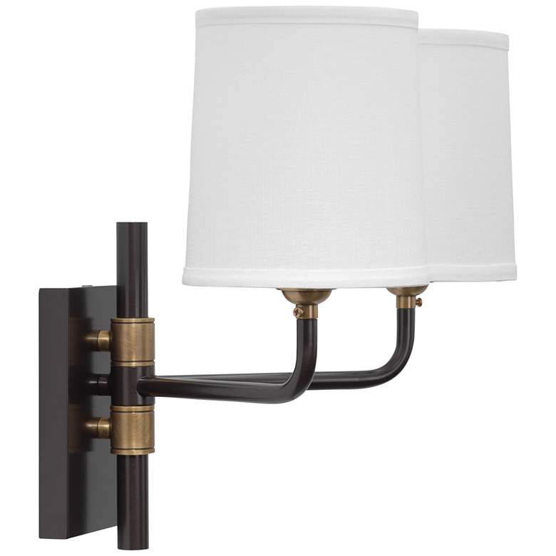 Image 5 Jamie Young Lawton 12 1/2 inch High Oil Rubbed Bronze 2-Light Wall Sconce more views