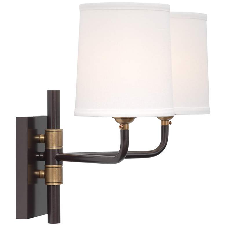 Image 6 Jamie Young Lawton 12 1/2 inch High Oil Rubbed Bronze 2-Light Wall Sconce more views