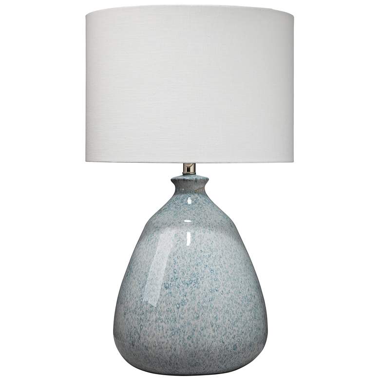 Image 2 Jamie Young Levi Blue Ceramic Table Lamp with Linen Shade