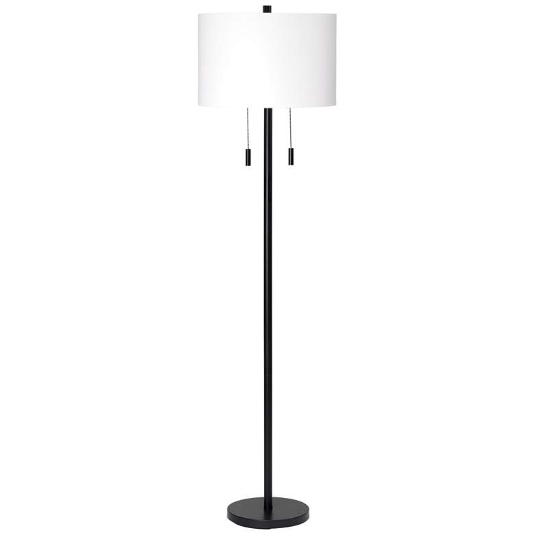 Image 1 Jamie Young Lincoln 2-Light Metal Floor Lamp in Black