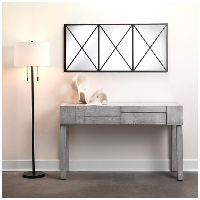 Image 2 Jamie Young Lincoln 2-Light Metal Floor Lamp in Black more views