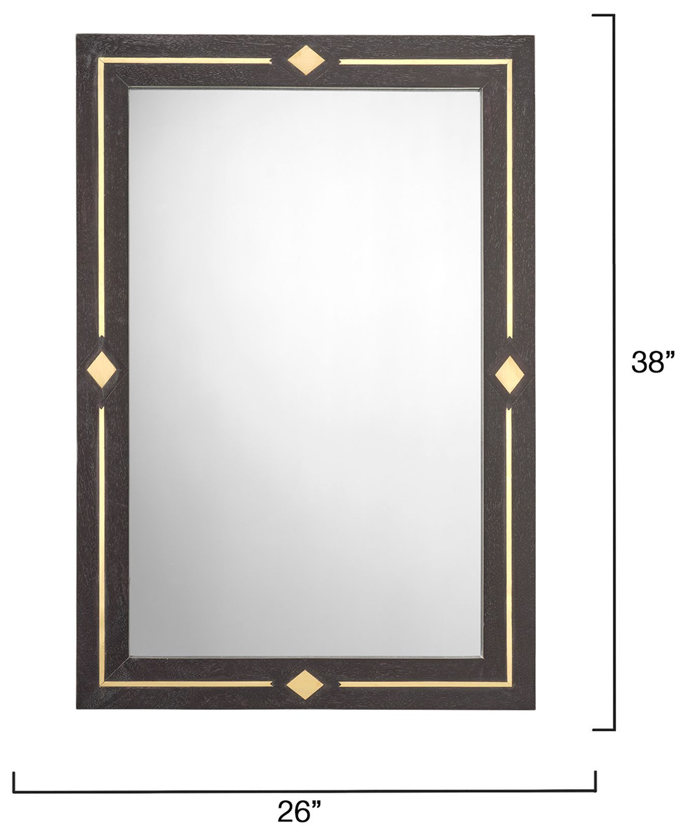 Image 5 Jamie Young Lloyd Wood Rectangle Mirror 38" in Black more views
