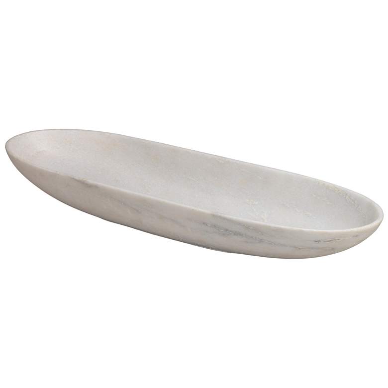 Image 1 Jamie Young Long Oval Marble Bowl White