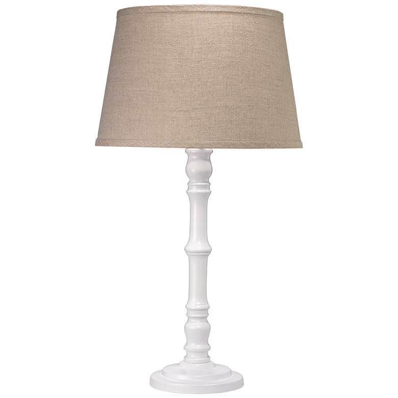 Image 1 Jamie Young Longshan Linen White Metal Table Lamp