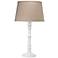 Jamie Young Longshan Linen White Metal Table Lamp