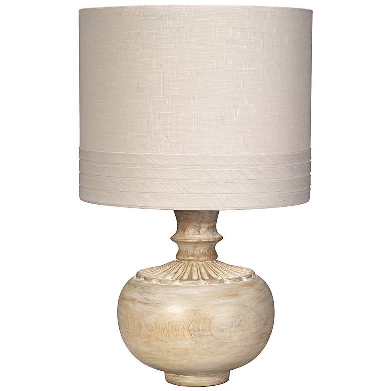 Image 1 Jamie Young Lotus White Washed Wood Table Lamp