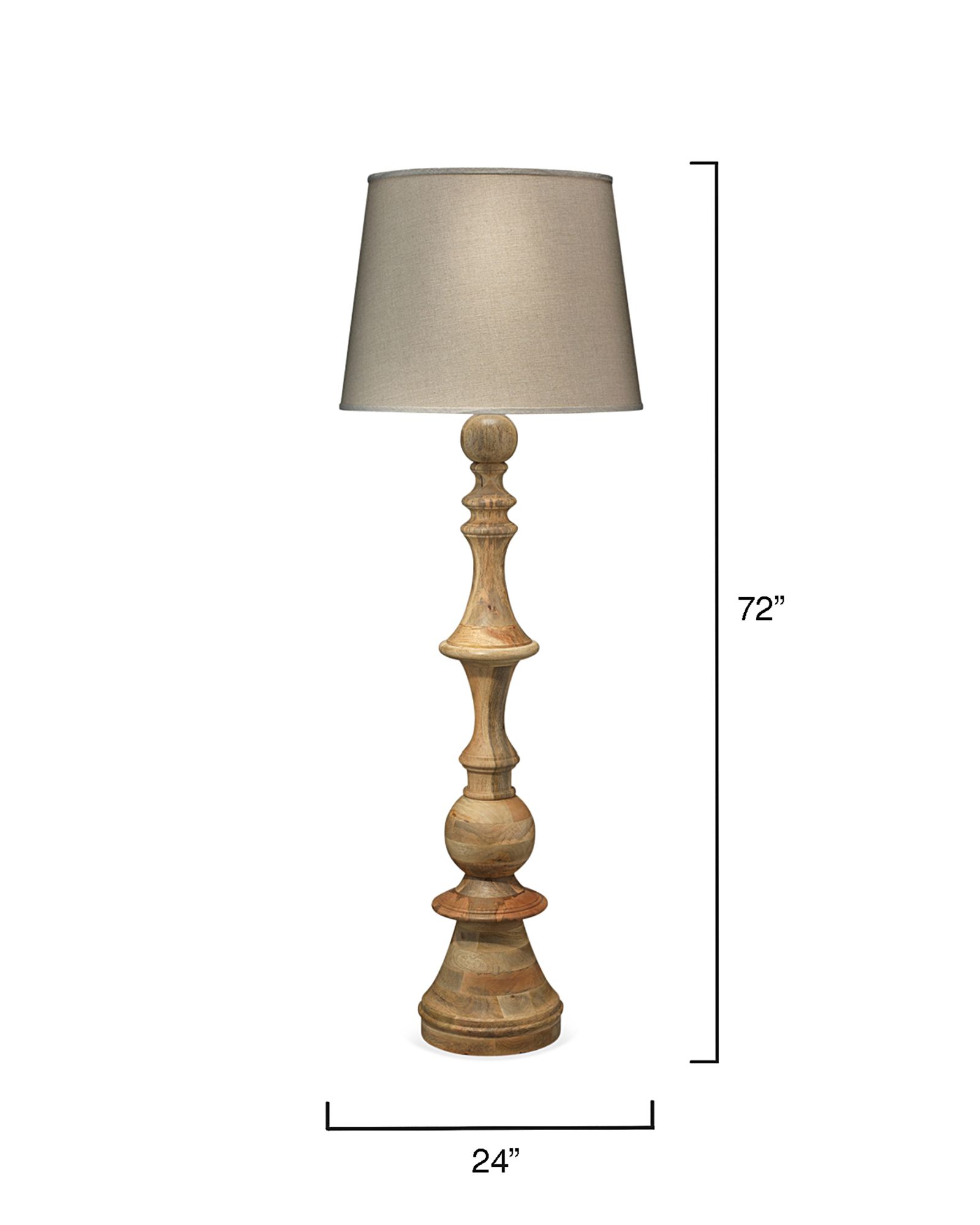 Image 6 Jamie Young Low Country 72" High Budapest Natural Wood Floor Lamp more views