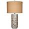 Jamie Young Lucille Mother of Pearl Table Lamp with Raffia Shade