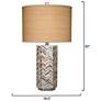 4_Jamie Young Lucille Mother of Pearl Table Lamp with Raffia Shade more views