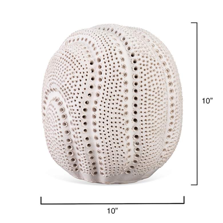 Image 3 Jamie Young Lunar 10" High Matte White Decorative Sphere more views