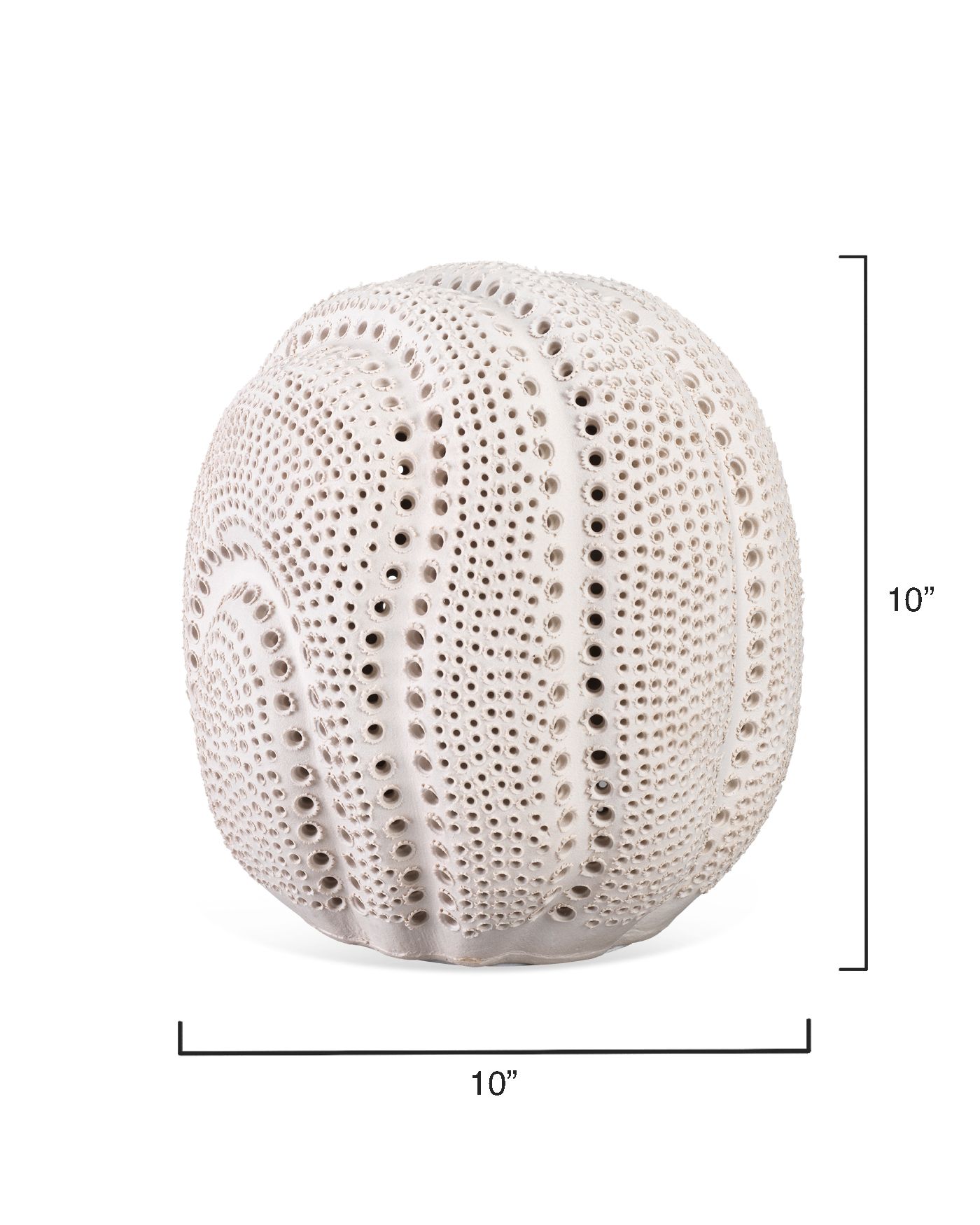 Image 4 Jamie Young Lunar 10" High Matte White Decorative Sphere more views