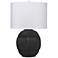 Jamie Young Lunar 25 1/2" High Modern Matte Black Porcelain Table Lamp