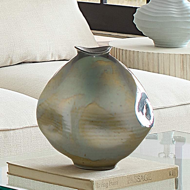 Image 1 Jamie Young Madrid Dimpled Ceramic Decorative Vase