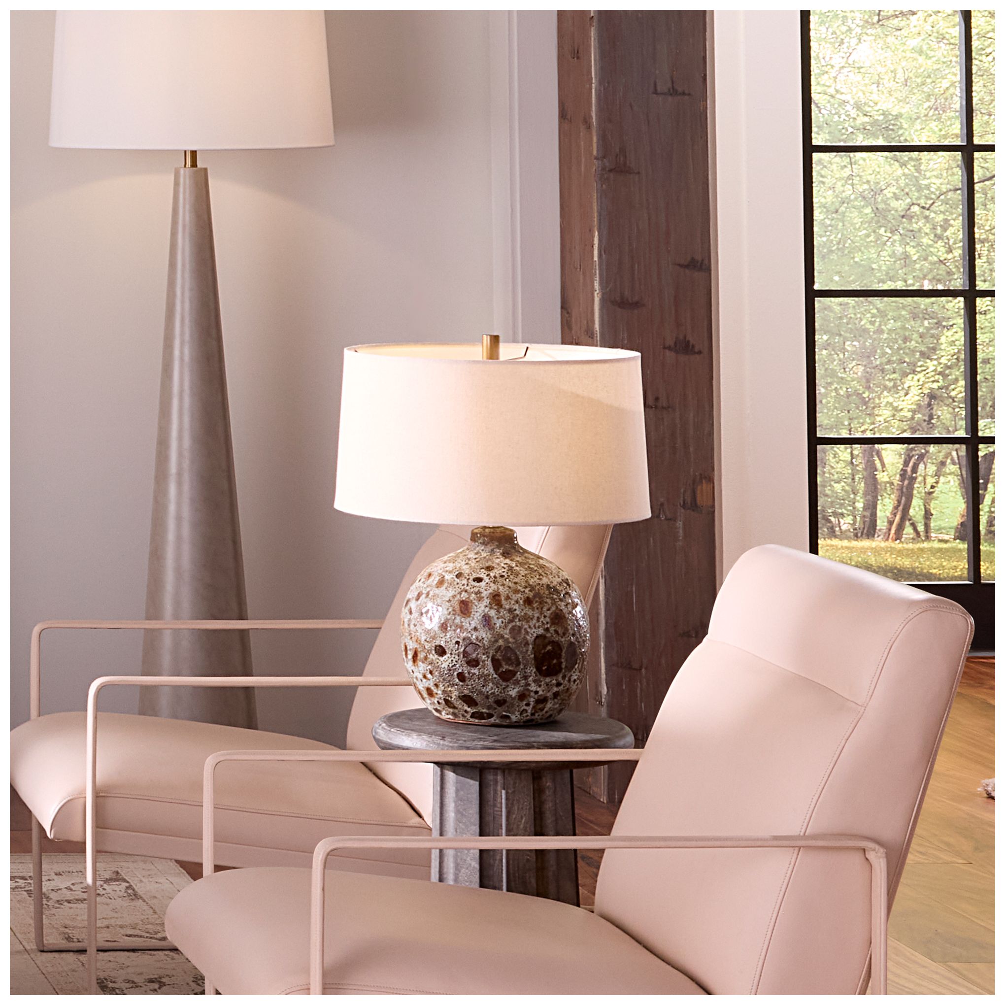 Image 2 Jamie Young Magma Ceramic Table Lamp 21.5" in Brown more views
