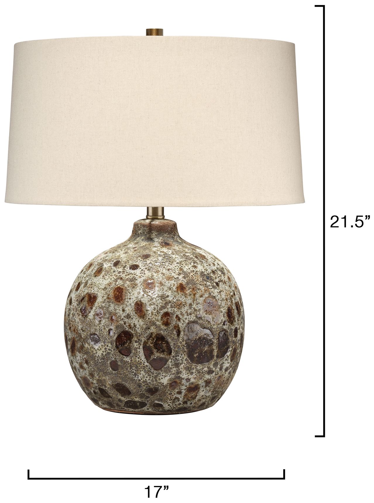 Image 3 Jamie Young Magma Ceramic Table Lamp 21.5" in Brown more views