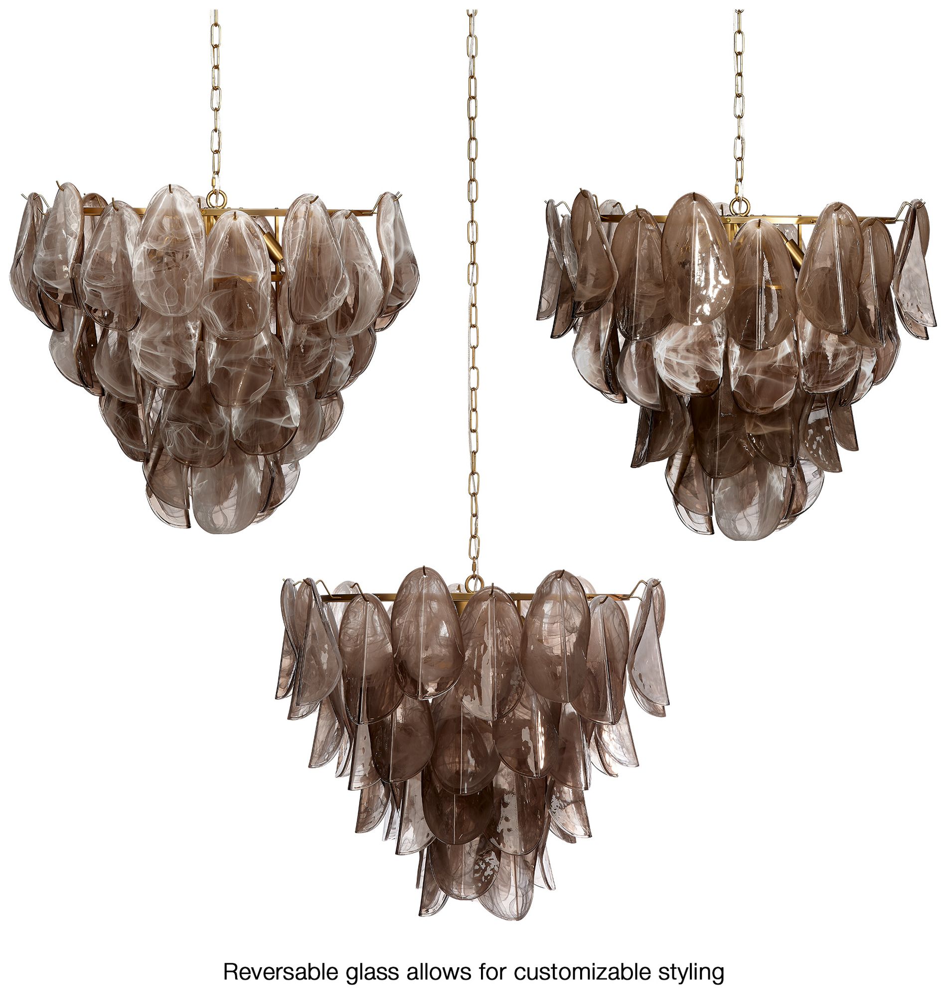 Jamie Young Magnolia 10-Light Quartz Glass Chandelier