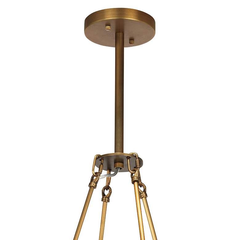 Image 2 Jamie Young Manchester 36 inchW Antique Brass 8-Light Chandelier more views