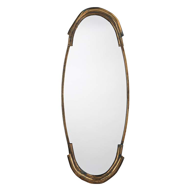 Image 2 Jamie Young Margaux Antique Brass 17" x 45" Wall Mirror