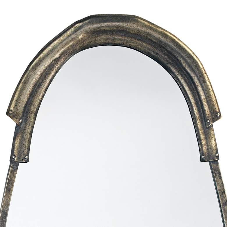 Image 3 Jamie Young Margaux Silver 17" x 45" Oval Wall Mirror more views