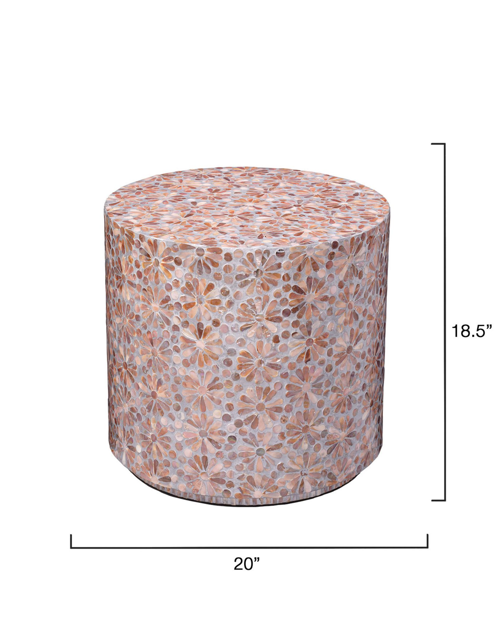 Image 3 Jamie Young Marigold Mother of Pearl Side Table 18.5" more views