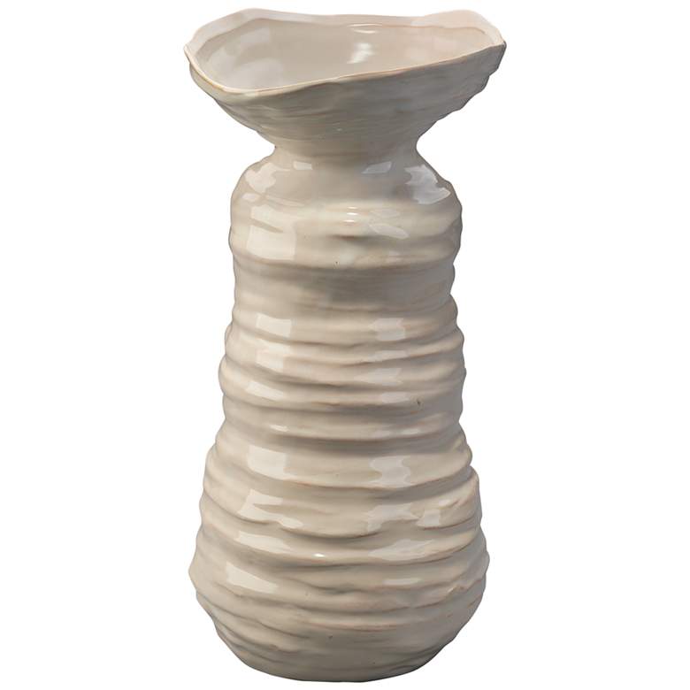 Image 1 Jamie Young Marine 15 1/2" High Pearl Blue Decorative Vase