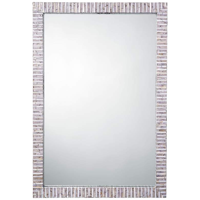 Image 1 Jamie Young Marmont Mother of Pearl 26" x 38" Rectangle Wall Mirror