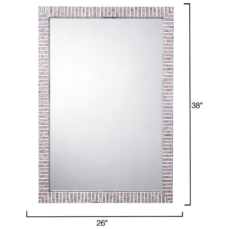 Image 2 Jamie Young Marmont Mother of Pearl 26" x 38" Rectangle Wall Mirror more views