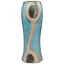 Jamie Young Maryln 14 1/4"H Blue and Natural Decorative Vase