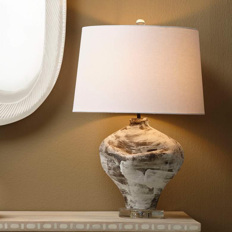 Image 1 Jamie Young Maurice Ceramic Table Lamp with Linen Shade
