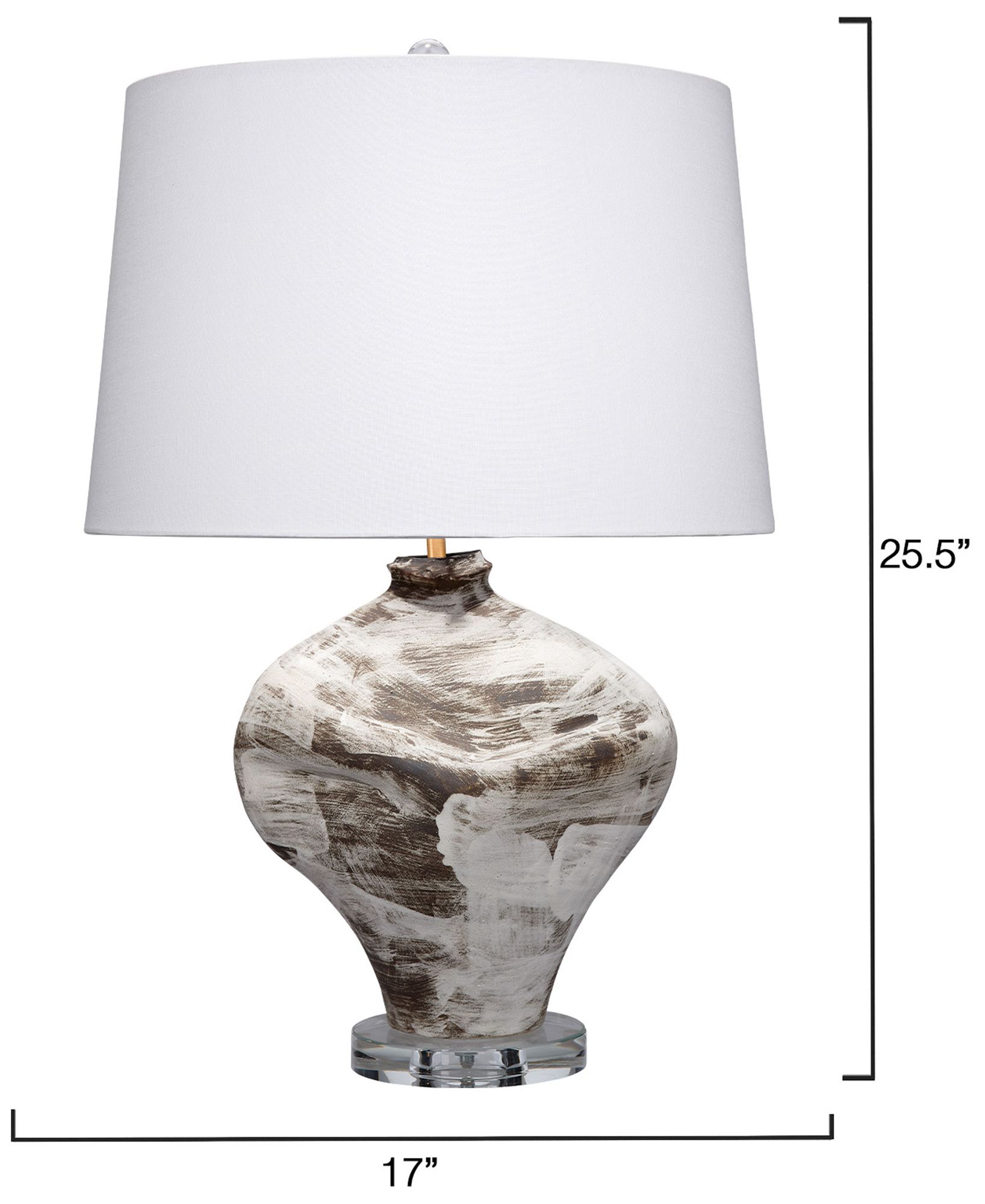 Image 3 Jamie Young Maurice Ceramic Table Lamp with Linen Shade more views