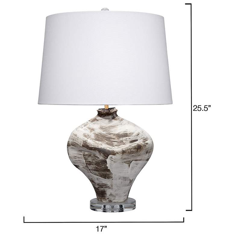 Image 3 Jamie Young Maurice Ceramic Table Lamp with Linen Shade more views