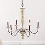 1_Jamie Young Maybel 6-Light Iron and Wood Chandelier
