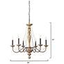 3_Jamie Young Maybel 6-Light Iron and Wood Chandelier more views