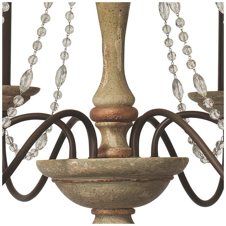 Image 4 Jamie Young Maybel 6-Light Iron and Wood Chandelier more views