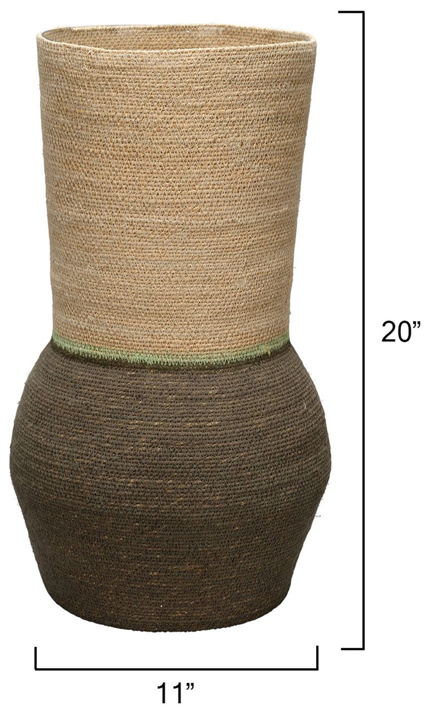 Image 4 Jamie Young Medium Seagrass Beetle Basket 20" in Green more views