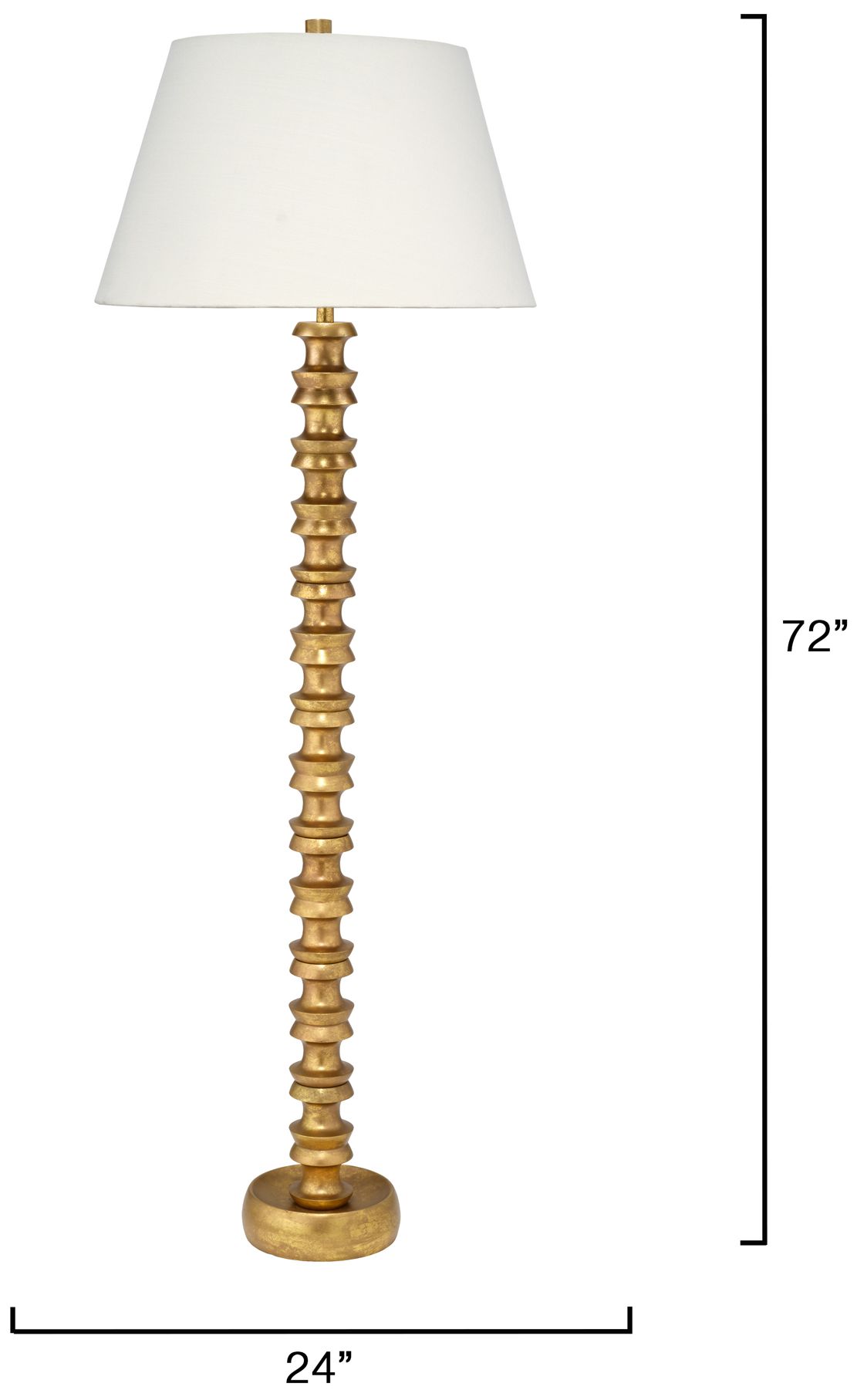 Image 3 Jamie Young Melrose Metal Floor Lamp 72" in Gold more views
