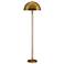 Jamie Young Merlin 58" High Metal and Wood Mushroom Dome Floor Lamp