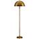 Jamie Young Merlin 58" High Metal and Wood Mushroom Dome Floor Lamp