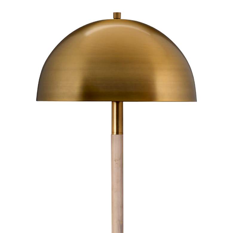 Image 3 Jamie Young Merlin 58" High Metal and Wood Mushroom Dome Floor Lamp more views