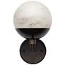 Jamie Young Metro 12" High Oil Rubbed Bronze Alabaster Wall Sconce in scene
