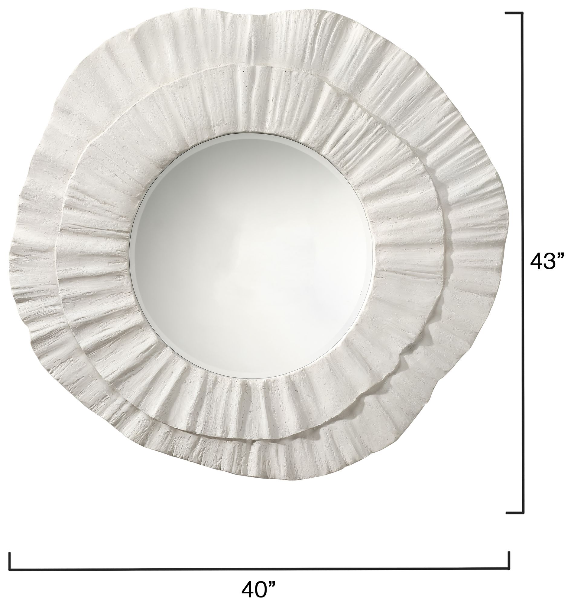 Image 3 Jamie Young Millstone Resin Round Wall Mirror more views