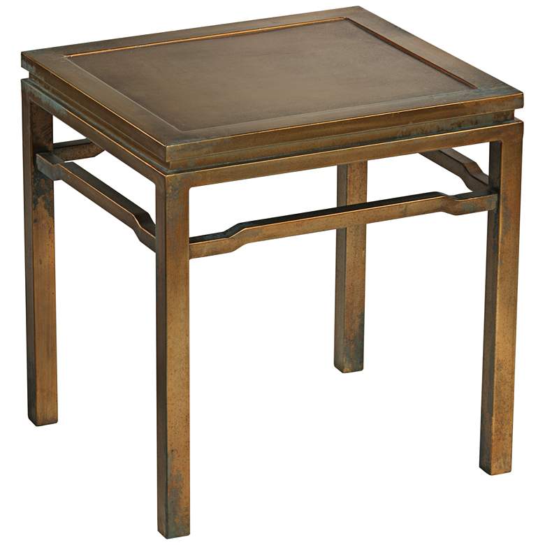 Image 1 Jamie Young Ming Antique Brass Patina Square Side Table