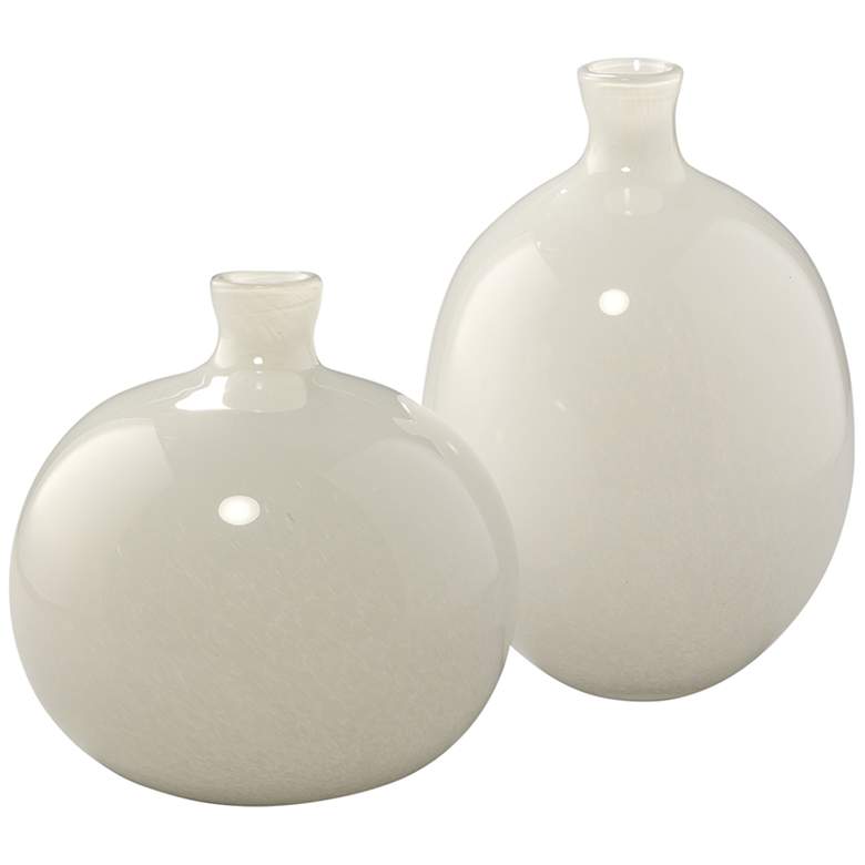Image 1 Jamie Young Minx White Glass Decorative Vases Set of 2