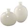 Jamie Young Minx White Glass Decorative Vases Set of 2