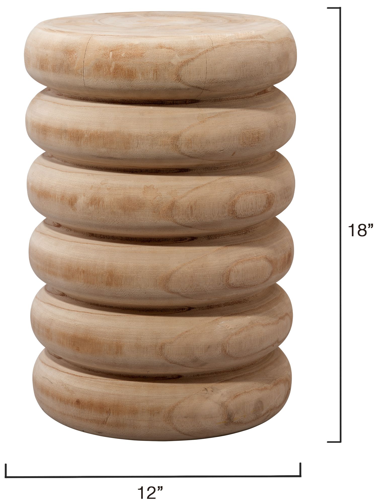 Image 3 Jamie Young Mojave Wood Side Table more views