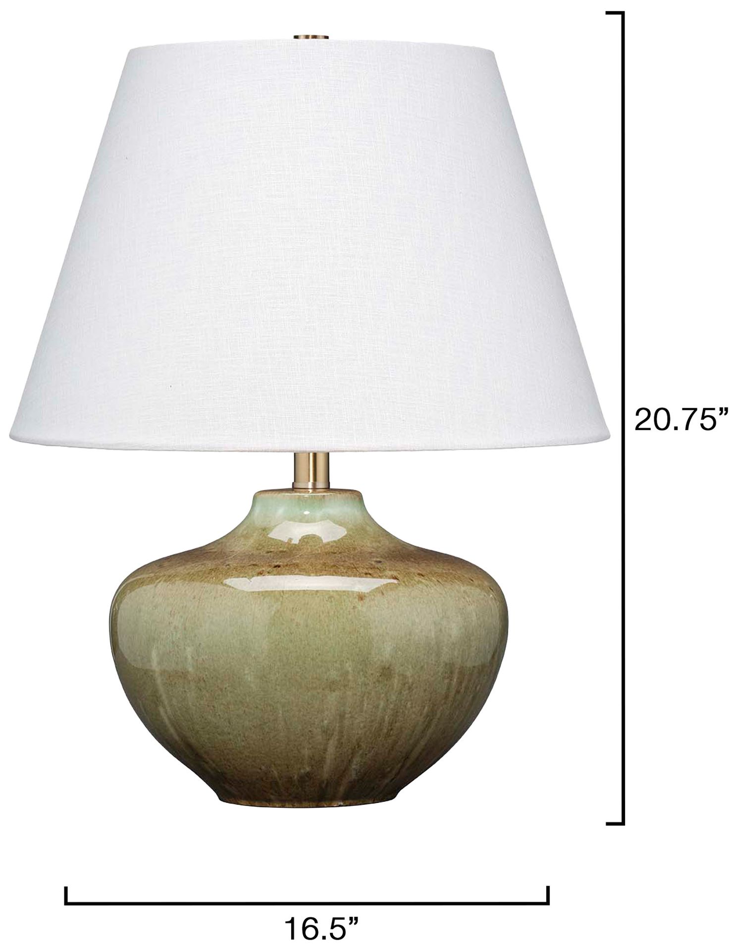 Image 3 Jamie Young Monroe Ceramic Table Lamp 20.75" in Green more views