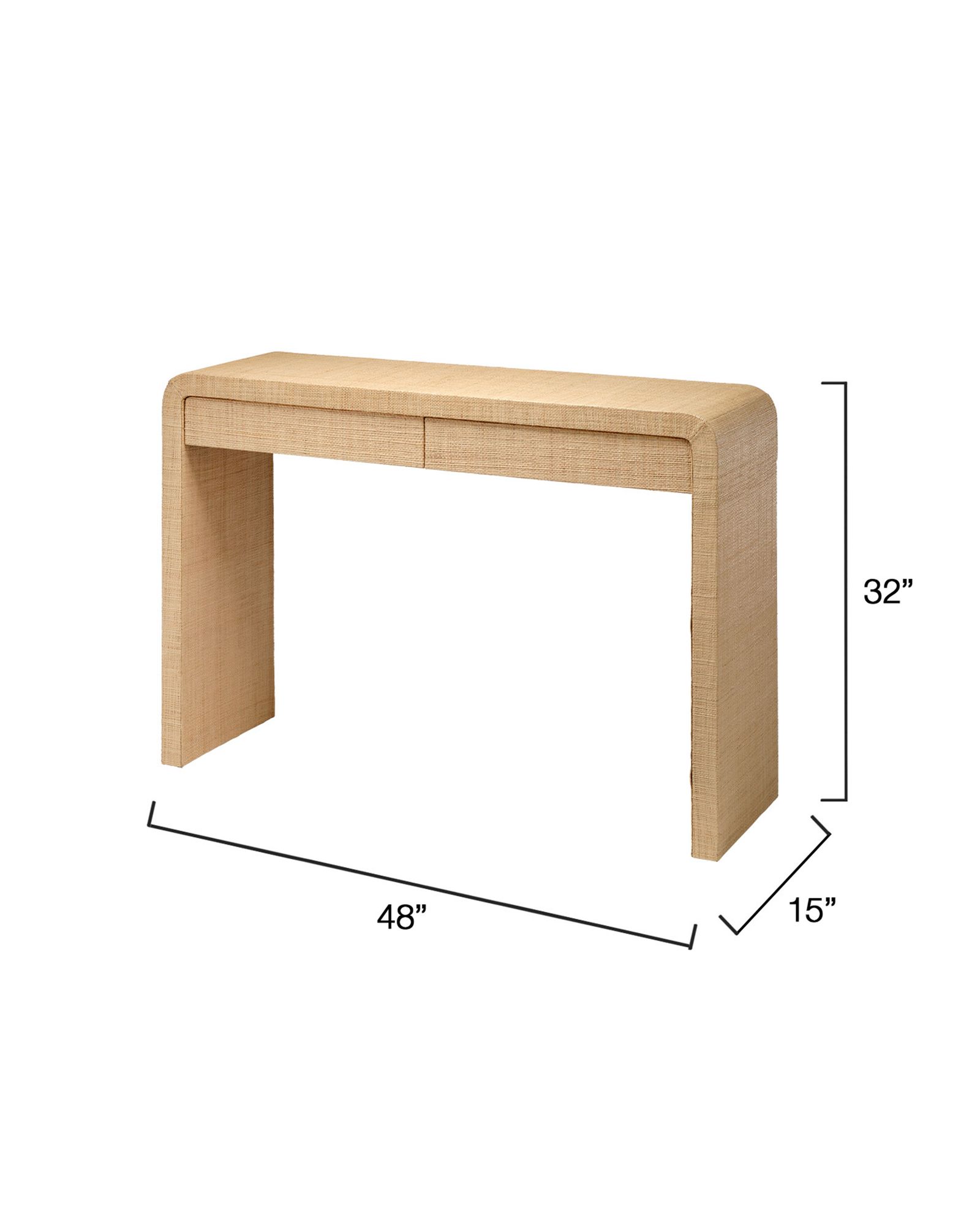 Image 3 Jamie Young Montecito 2-Drawer Raffia Console Table more views