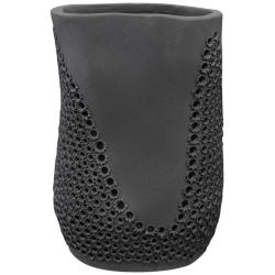 Jamie Young Moonrise 12 1/4&quot;H Matte Black Decorative Vase